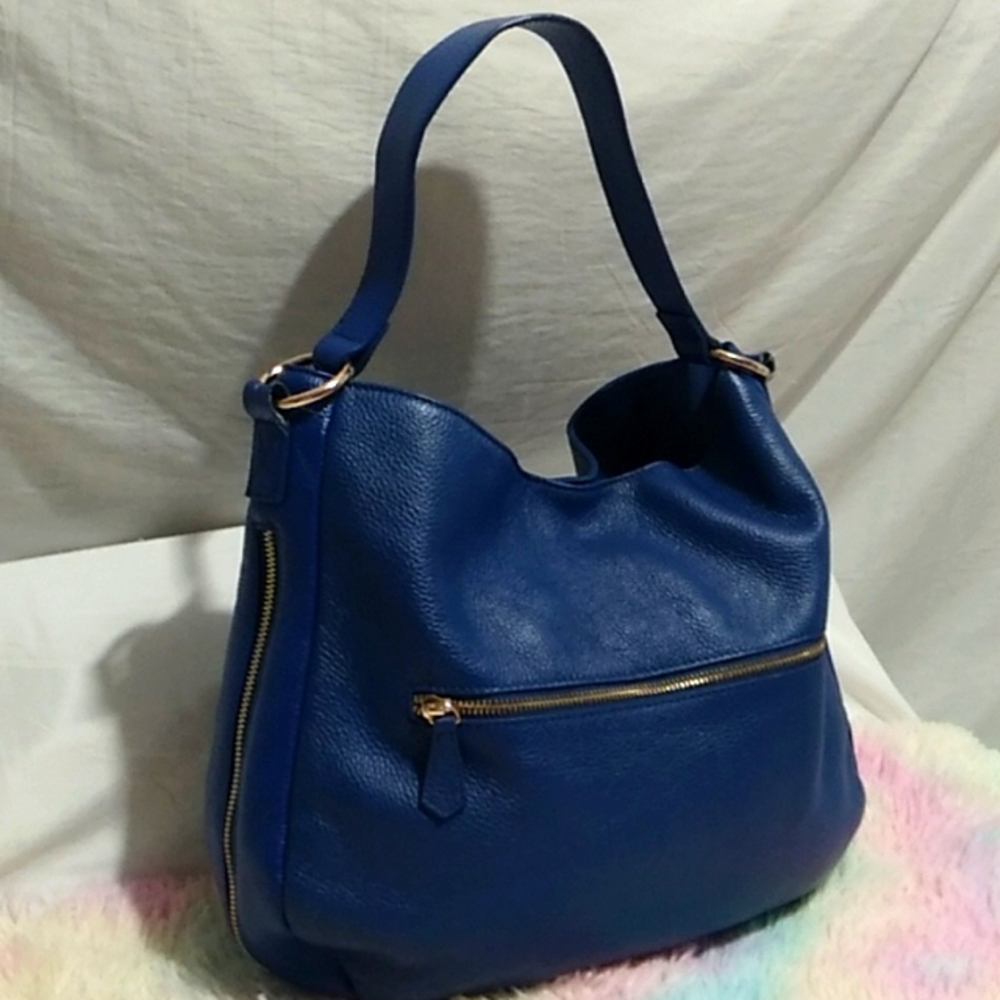 SALE! Authentic Laggo Genuine Blue Leather Hobo Shoulder Bag